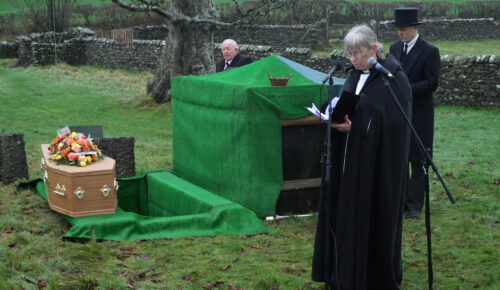 Outdoor Funeral Filming Live Streaming Webcast Kirkby Lonsdale Lancashire service church
