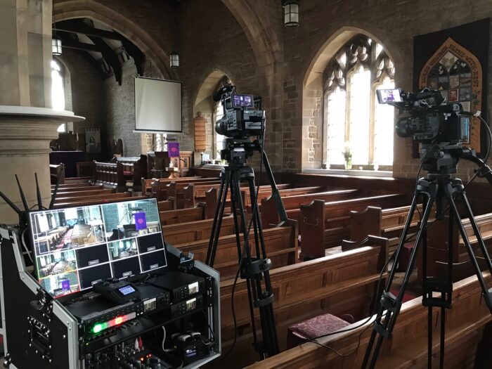 Funeral Live Streaming at Church in Slyne near Morecambe, Lancashire