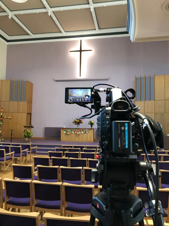 Funeral Live Streaming Webcasting Filming - Clitheroe Church, Lancashire