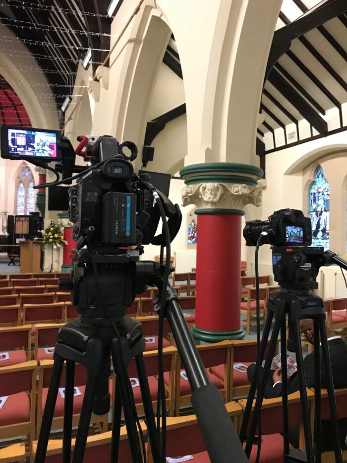 Funeral Live Streaming webcasting filming - Romiley Church, Greater Manchester