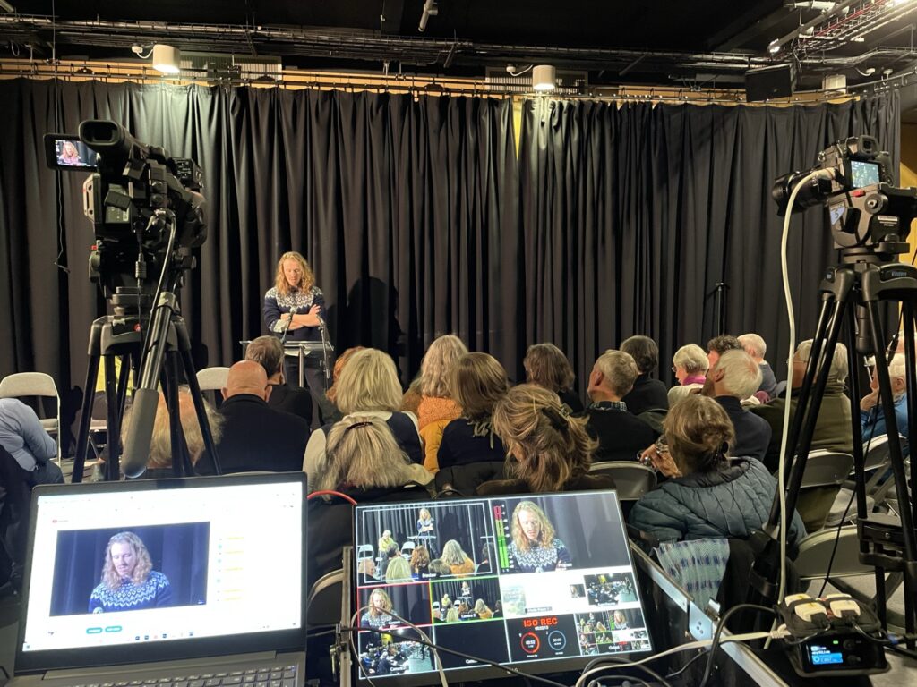 Professional Live Streaming Filming Hybrid Event Book Launch, Lancaster, Lancashire
