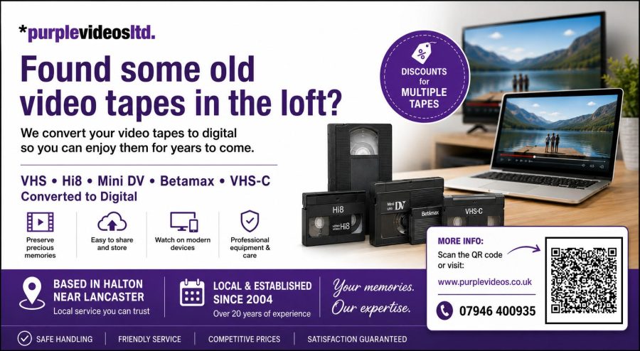 Purple Videos Video Transfers & Conversrion to Digital Service