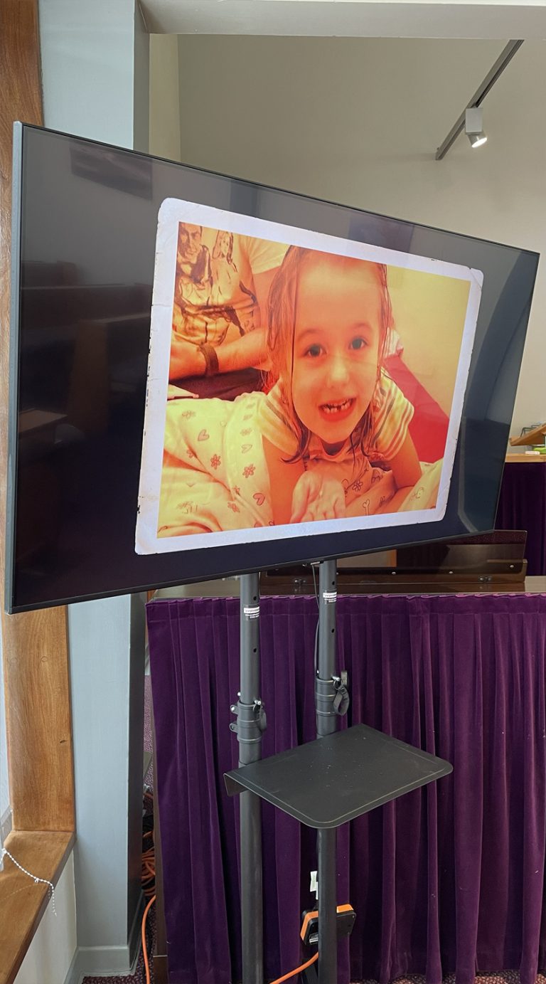 Funeral AV Audio Visual Support TV Screen hire for Funeral Photographs Lancashire, Cumbria