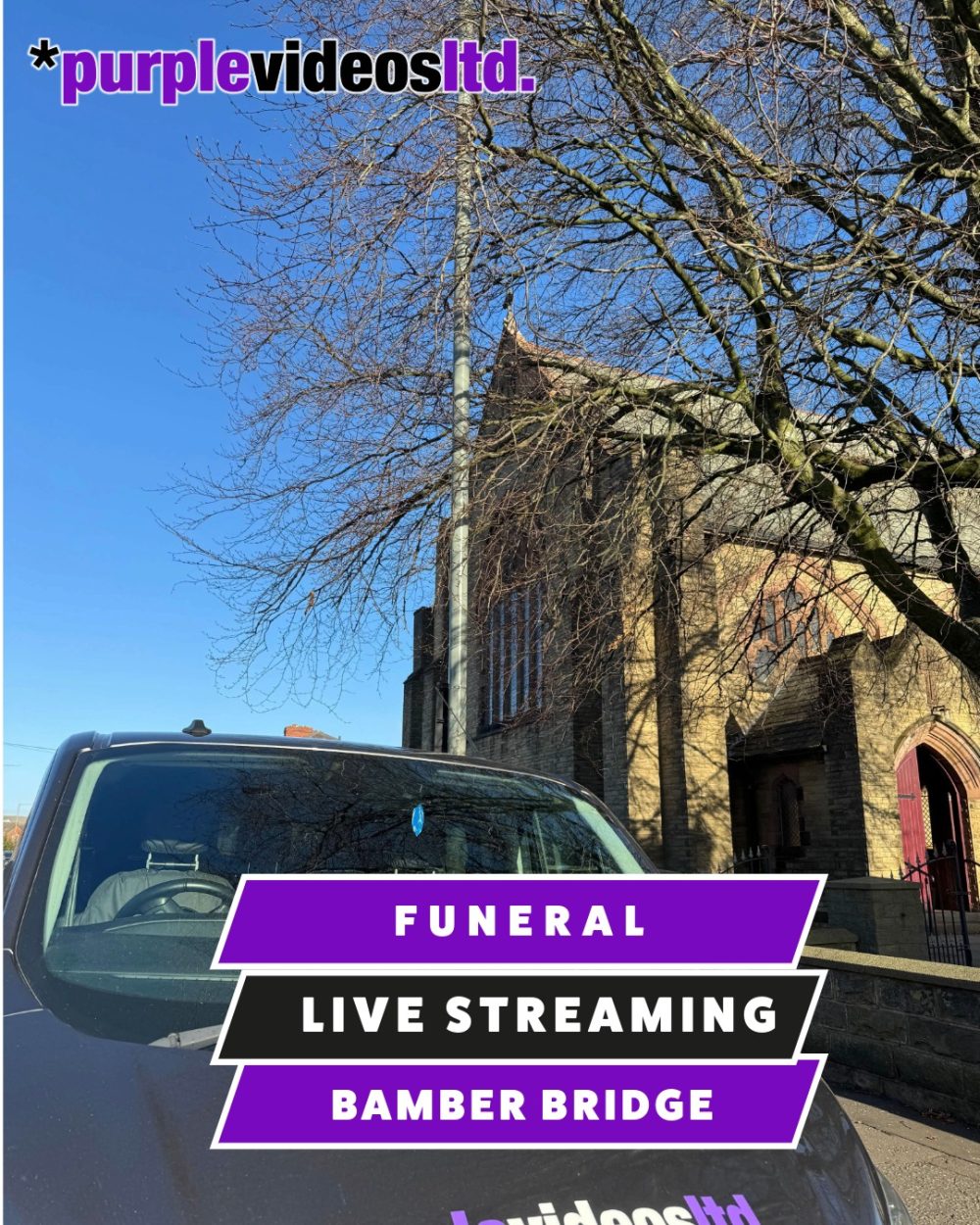 Funeral Live Streaming, Webcasting, Bamber Bridge, Lancashire