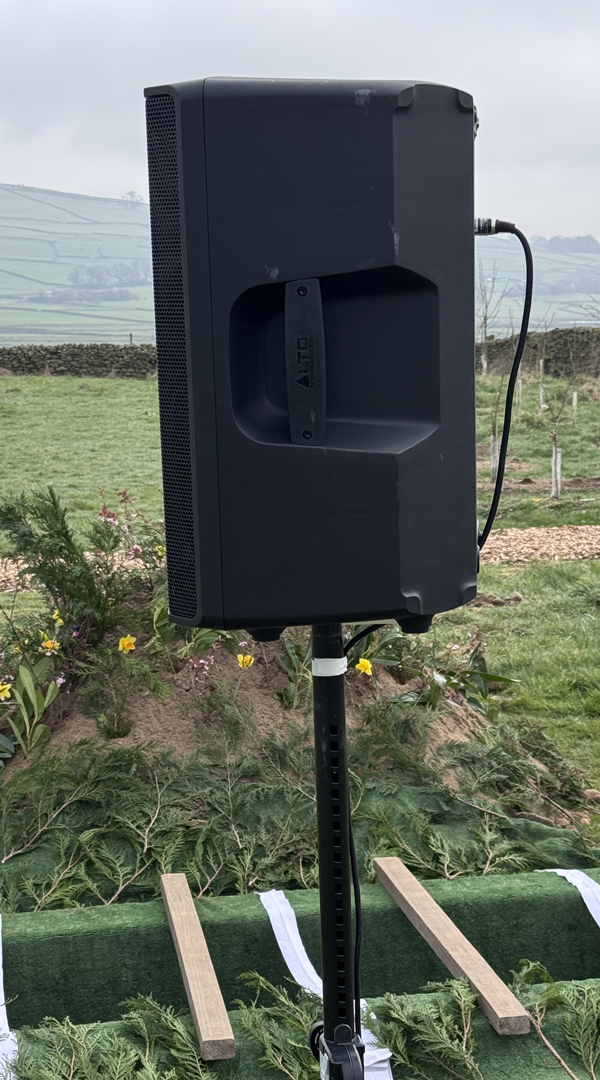 Funeral Sound Relay, Outside Speakers, Burial Ground