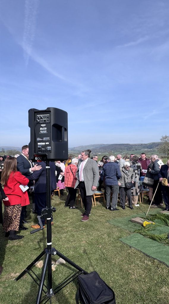 Funeral Sound Relay, Outside Speakers, Lancaster, Lancashire, Cumbria