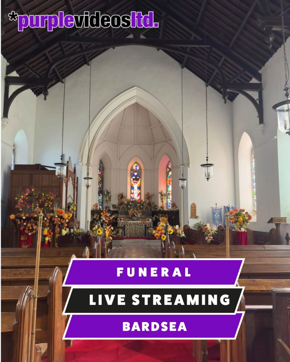 Professional Funeral Live Streaming Holy Trinity Bardsea Church, Ulverston, Cumbria