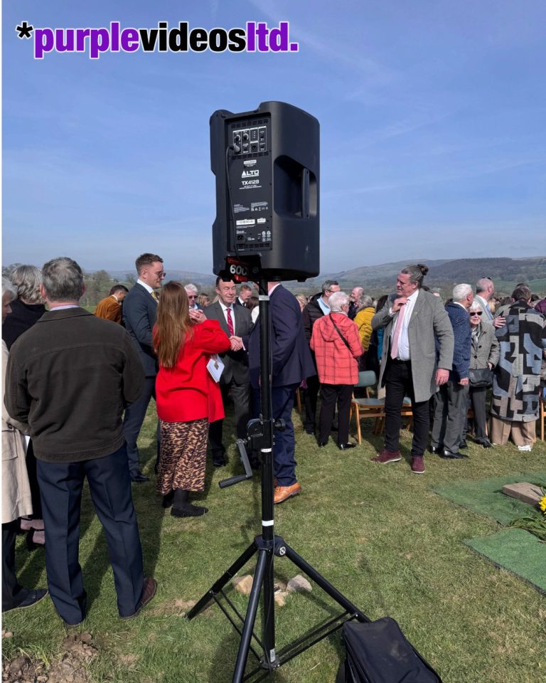Funeral Outdoor Speakers Microphone and Music at Woodland Burial, Yorkshire, Lancashire, Cumbria