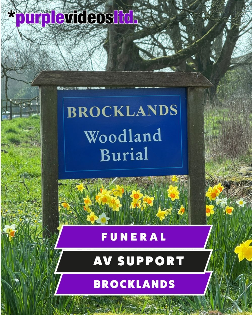 Funeral Outside Speakers at Brocklands Woodland Burial Site, Settle, Yorkshire, Lancashire (1)