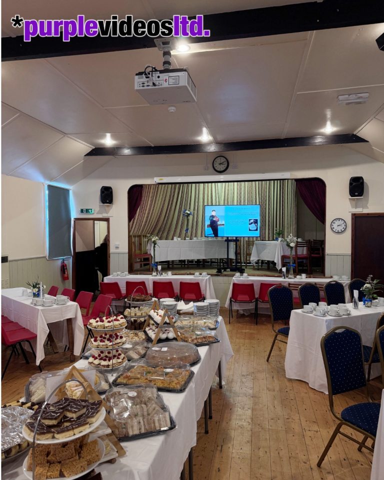Funeral Large TV Screen hire at Wake - Appleby in Westmorland, Cumbria