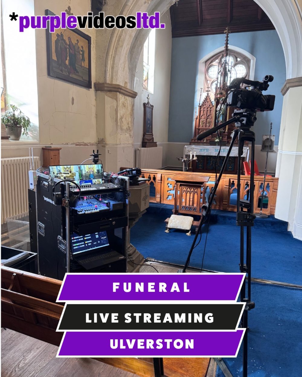 Funeral Live Streaming, Webcast. Ulverston, Cumbria