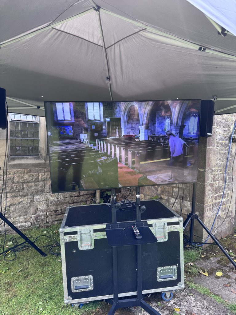 Funeral Outside TV Relay, Dolphinholme, Lancaster